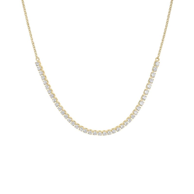 Electric Picks 14k Plated Cz Luxe Arc Tennis Necklace 31$